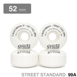 CALIFORNIA STREET WHEEL カリフォルニアストリート ソフトウィール（クルーザー） STREET STREAMER CLEAR  白クリア 54mm スケートボード スケボー | スケートボードのカリフォルニアストリート