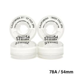 CALIFORNIA STREET WHEEL カリフォルニアストリート ソフトウィール（クルーザー） STREET STREAMER CLEAR 白クリア 54mm スケートボード スケボー