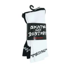 THRASHER SOCKS スラッシャー ソックス 靴下 2足セット SKATE AND DESTROY 9