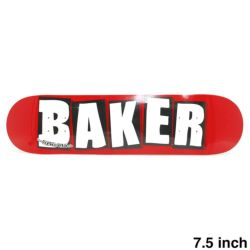 BAKER DECK ベイカー デッキ TEAM BRAND LOGO RED/WHITE 7.5
