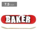 BAKER DECK ベイカー デッキ TEAM BRAND LOGO RED/WHITE 7.5