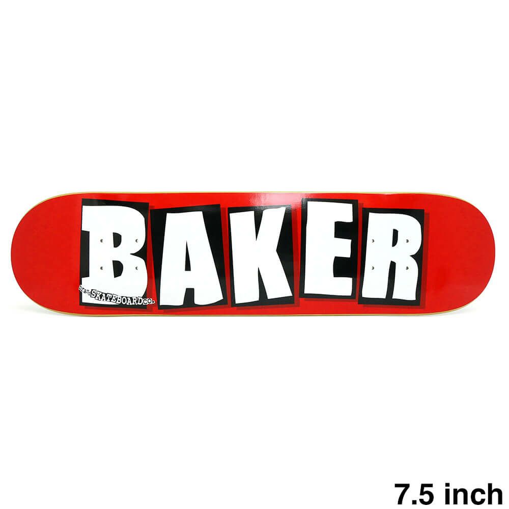 BAKER DECK ベイカー デッキ TEAM BRAND LOGO RED/WHITE 7.5