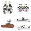 VANS SHOES バンズ シューズ スニーカー CLASSIC SLIP ON CHECKERBOARD 黒/白 BLACK/WHITE-1