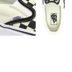 VANS SHOES バンズ シューズ スニーカー CLASSIC SLIP ON CHECKERBOARD 黒/白 BLACK/WHITE-2