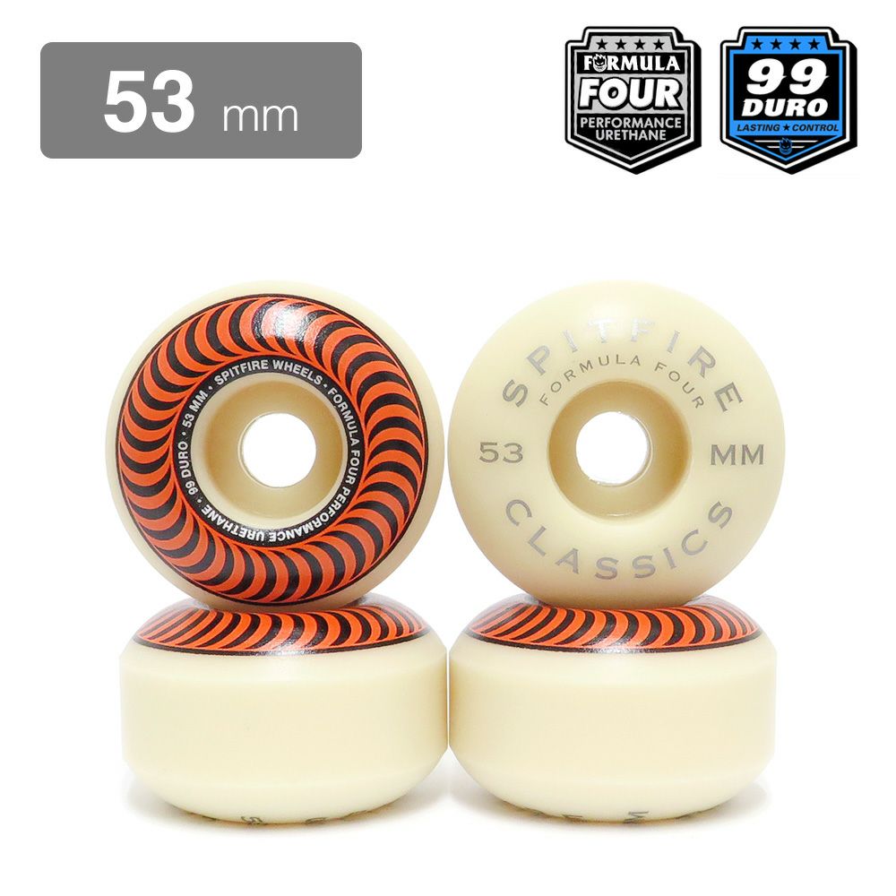 SPITFIRE WHEEL スピットファイヤー ウィール FORMULA FOUR (F4) CLASSIC 99D ORANGE 53mm