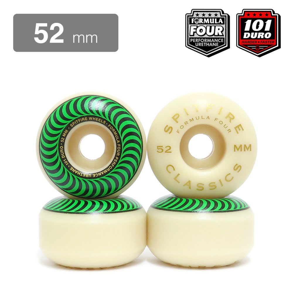 SPITFIRE WHEEL スピットファイヤー ウィール FORMULA FOUR (F4) CLASSIC 101D GREEN 52mm