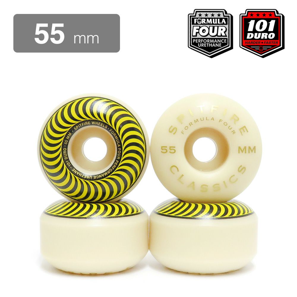 SPITFIRE WHEEL スピットファイヤー ウィール FORMULA FOUR (F4) CLASSIC 101D YELLOW 55mm