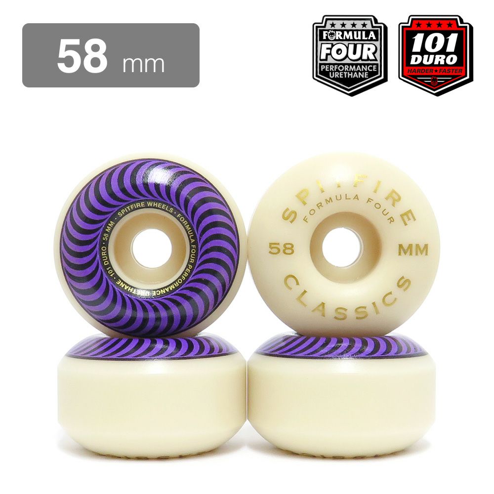 SPITFIRE WHEEL スピットファイヤー ウィール FORMULA FOUR (F4) CLASSIC 101D PURPLE 58mm