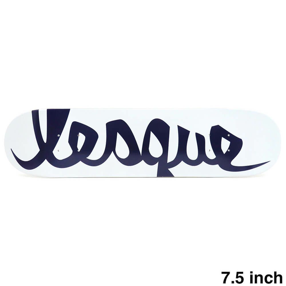 LESQUE DECK レスケ デッキ TEAM LOGO WHITE/NAVY 7.5