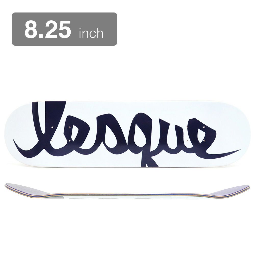 LESQUE DECK レスケ デッキ TEAM LOGO WHITE/NAVY 8.25