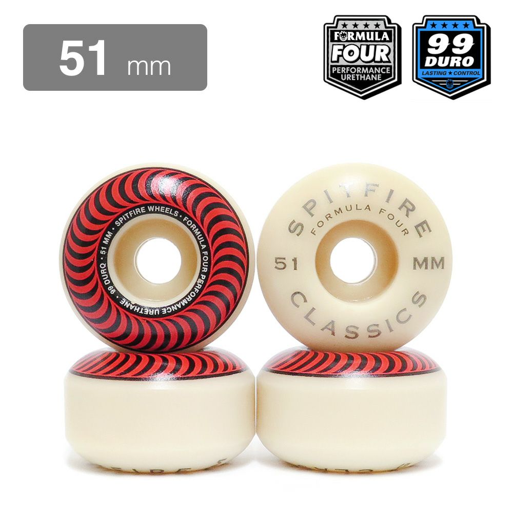 SPITFIRE WHEEL スピットファイヤー ウィール FORMULA FOUR (F4) CLASSIC 99D RED 51mm