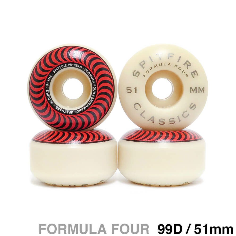 SPITFIRE WHEEL スピットファイヤー ウィール FORMULA FOUR (F4) CLASSIC 99D RED 51mm