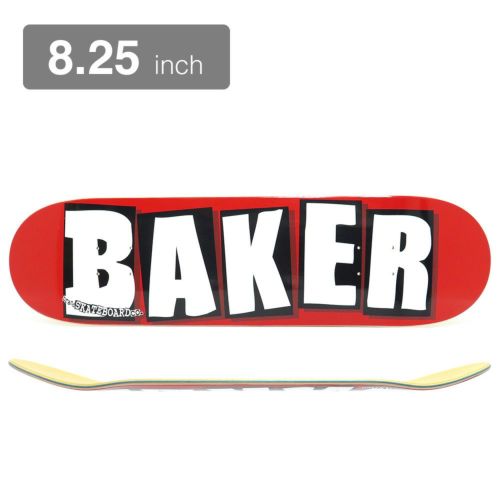 BAKER DECK ベイカー デッキ TEAM BRAND LOGO RED/WHITE 8.25 スケート