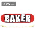 BAKER DECK ベイカー デッキ TEAM BRAND LOGO RED/WHITE 8.25