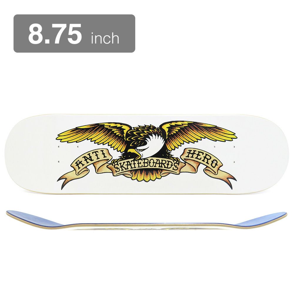 ANTIHERO DECK アンチヒーロー デッキ TEAM CLASSIC EAGLE WHITE 8.75