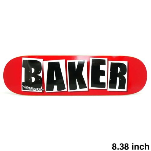 BAKER DECK ベイカー デッキ TEAM BRAND LOGO RED/BLACK 8.38