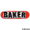BAKER DECK ベイカー デッキ TEAM BRAND LOGO RED/BLACK 8.38