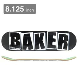 BAKER DECK ベイカー デッキ TEAM BRAND LOGO BLACK/WHITE 8.125