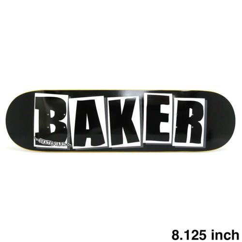 BAKER DECK ベイカー デッキ TEAM BRAND LOGO BLACK/WHITE 8.125