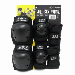 187 KILLER PADS KIDS PADSET ワンエイトセブンキラーパッド 子供用パッドセット JUNIOR SIX PACK BLACK スケートボード スケボー