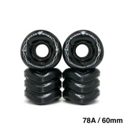 クルージング用 SHARK WHEEL SOFT WHEEL シャークウィール ソフトウィール CALIFORNIA ROLL 78A BLACK 60mm