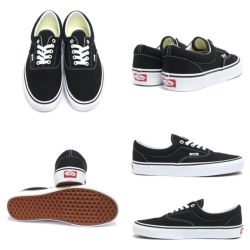 VANS SHOES バンズ シューズ スニーカー ERA 黒 BLACK-1