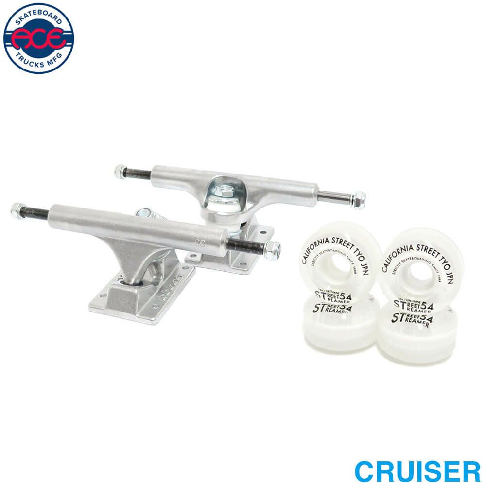 足回りセット ACE SET エース トラック＆ウィール＆ベアリングセット（クルーザー用） スケートボード スケボー 1
