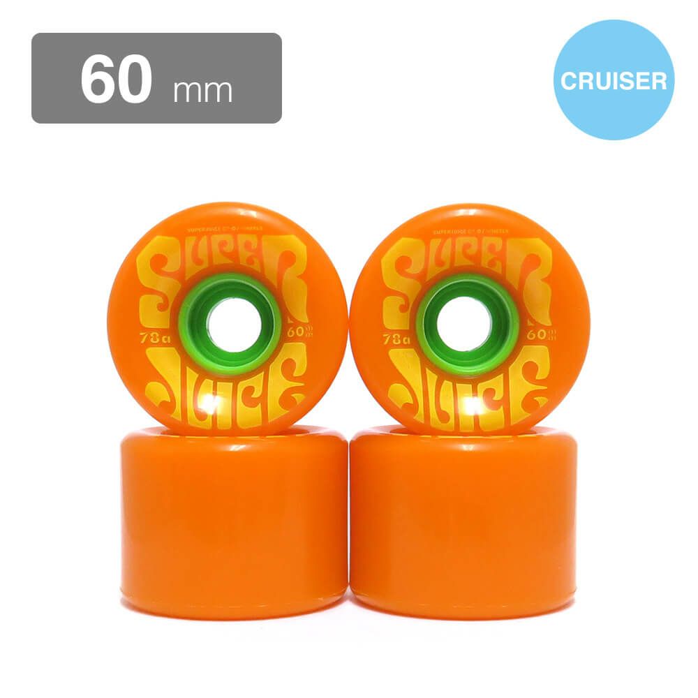 OJ WHEEL オージェー ソフトウィール（クルーザー） SUPER JUICE CITRUS（78A）オレンジ 60mm スケートボード スケボー