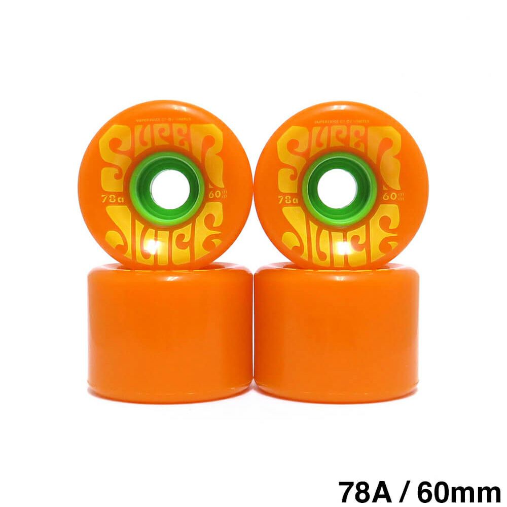 OJ WHEEL オージェー ソフトウィール（クルーザー） SUPER JUICE CITRUS（78A）オレンジ 60mm スケートボード スケボー