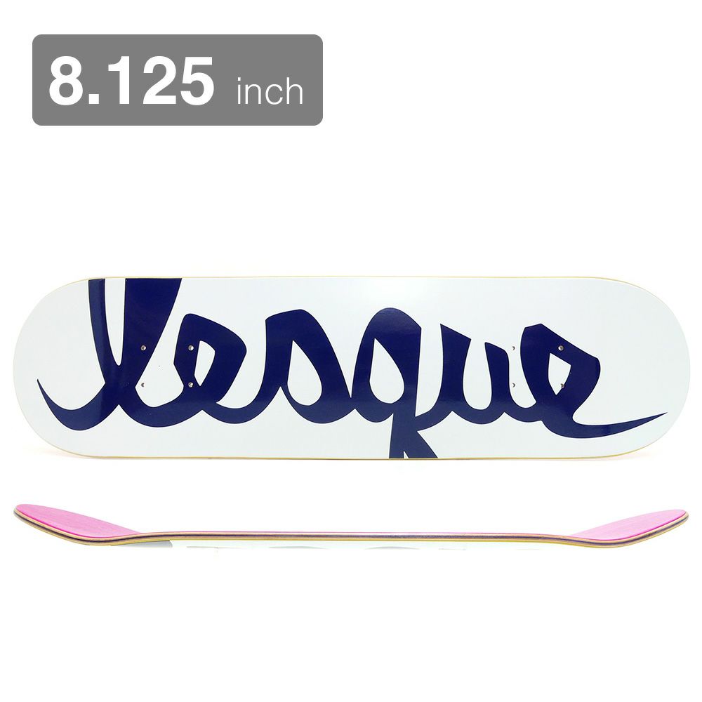 LESQUE DECK レスケ デッキ TEAM LOGO WHITE/NAVY 8.125