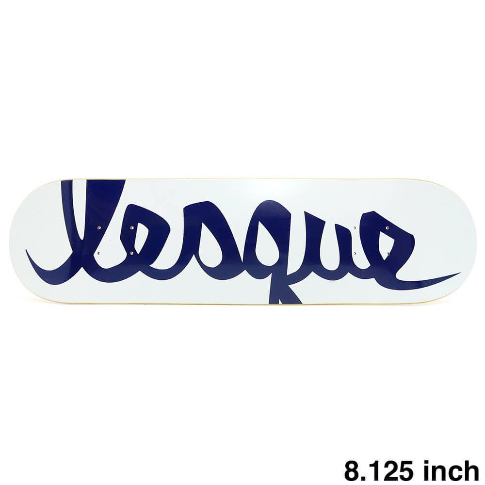 LESQUE DECK レスケ デッキ TEAM LOGO WHITE/NAVY 8.125