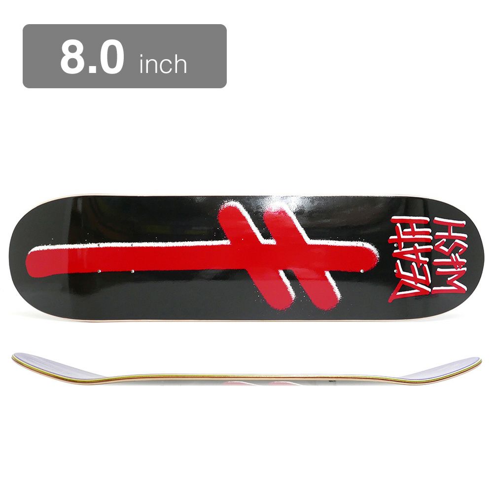 DEATHWISH DECK デスウィッシュ デッキ TEAM GANG LOGO BLACK/RED 8.0