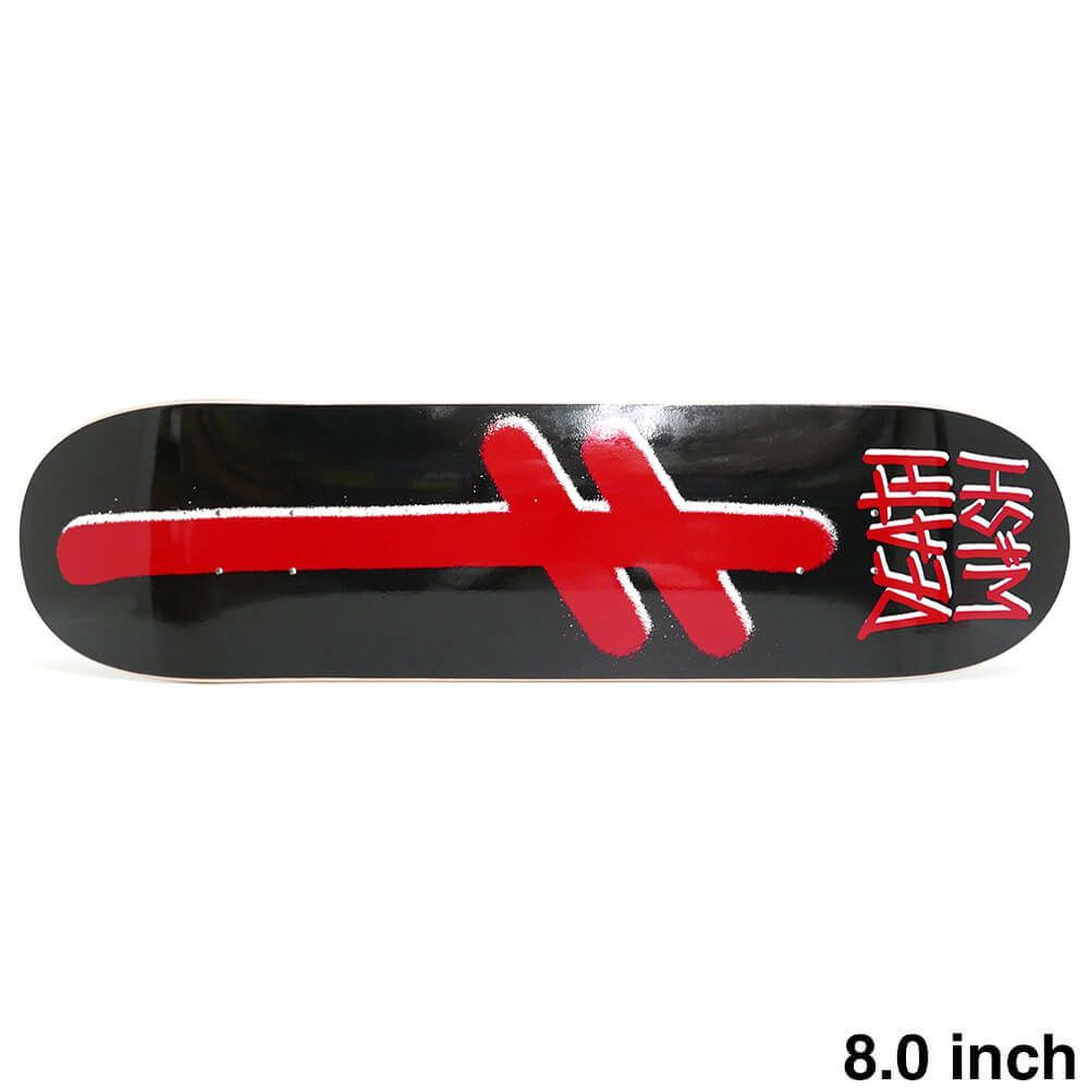 DEATHWISH DECK デスウィッシュ デッキ TEAM GANG LOGO BLACK/RED 8.0