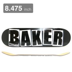 BAKER DECK ベイカー デッキ TEAM BRAND LOGO BLACK/WHITE 8.0