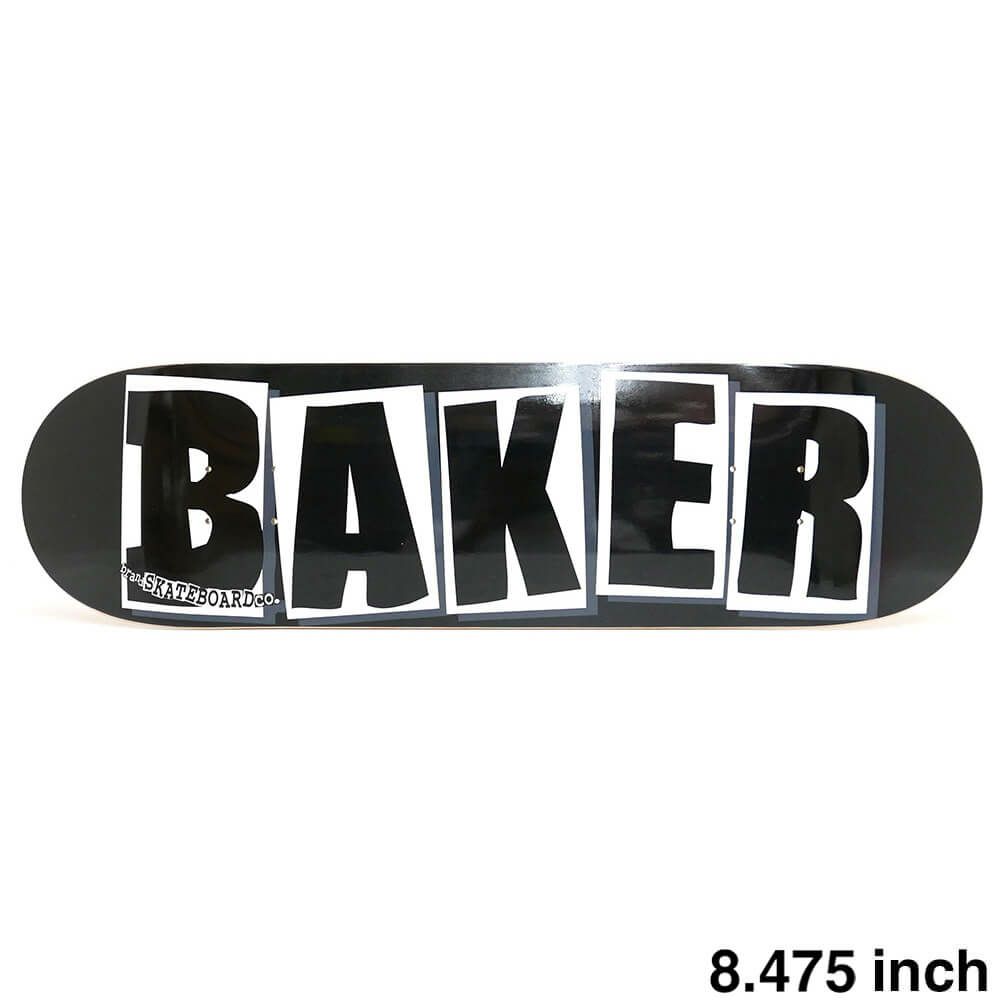 BAKER DECK ベイカー デッキ TEAM BRAND LOGO BLACK/WHITE 8.475