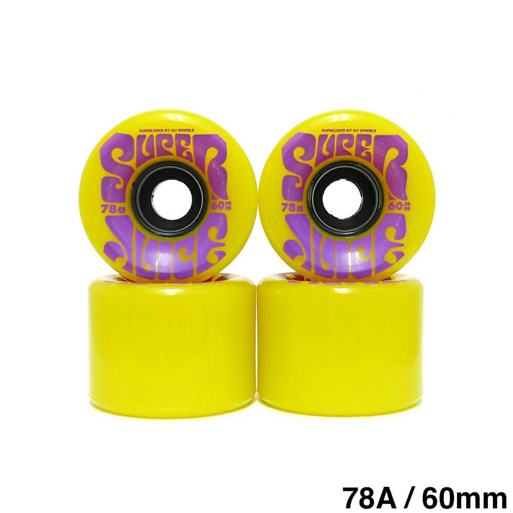 OJ WHEEL オージェー ソフトウィール（クルーザー） SUPER JUICE（78A）黄 60mm スケートボード スケボー