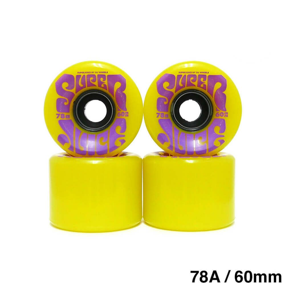 OJ WHEEL オージェー ソフトウィール（クルーザー） SUPER JUICE（78A）黄 60mm スケートボード スケボー