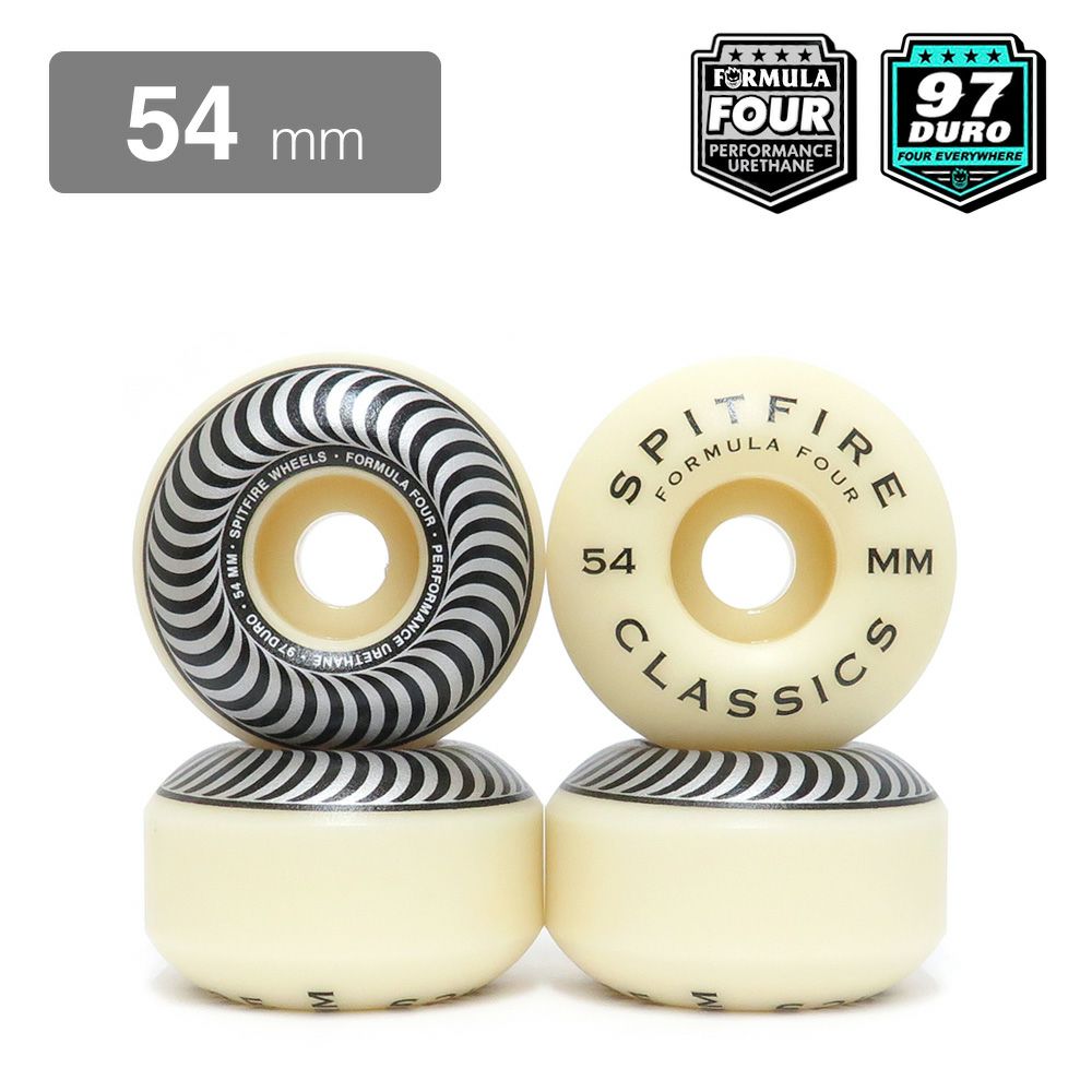 SPITFIRE WHEEL スピットファイヤー ウィール FORMULA FOUR (F4) CLASSIC 97D SILVER 54mm