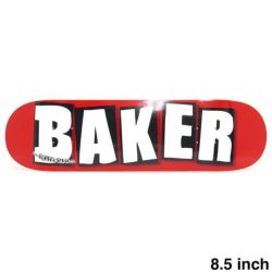 BAKER DECK ベイカー デッキ TEAM BRAND LOGO RED/WHITE 8.5