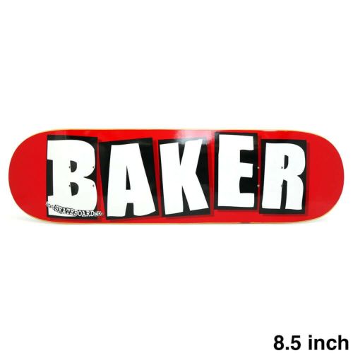 BAKER DECK ベイカー デッキ TEAM BRAND LOGO RED/WHITE 8.5