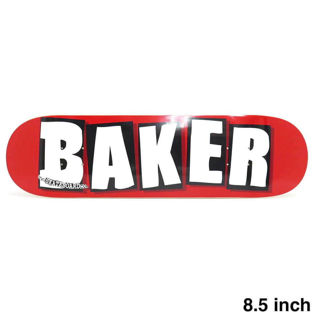 BAKER DECK ベイカー デッキ TEAM BRAND LOGO RED/WHITE 8.5