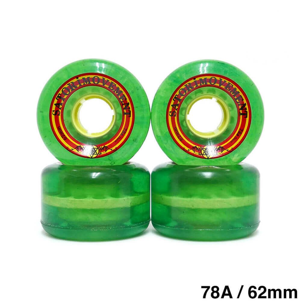 クルージング用 SATORI SOFT WHEEL サトリ ソフトウィール RASTA CRUISERS 緑 62mm