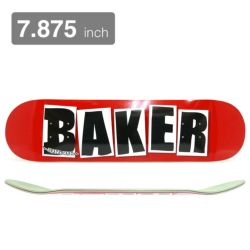 BAKER DECK ベイカー デッキ TEAM BRAND LOGO RED/BLACK 7.875