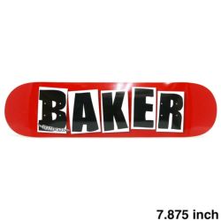 BAKER DECK ベイカー デッキ TEAM BRAND LOGO RED/BLACK 7.875
