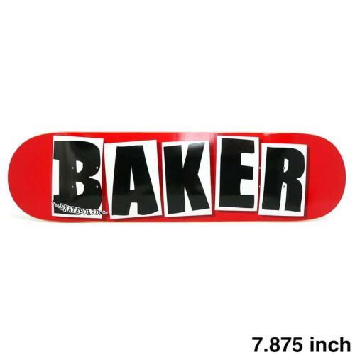 BAKER DECK ベイカー デッキ TEAM BRAND LOGO RED/BLACK 7.875