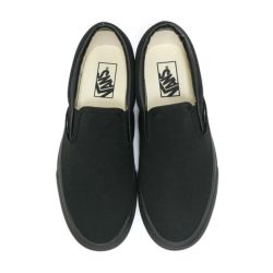 VANS SHOES バンズ シューズ スニーカー CLASSIC SLIP ON 黒/黒 BLACK/BLACK-1