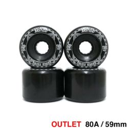 クルージング用 BONES SOFT WHEEL ボーンズ ソフトウィール ATF ROUGH RIDERS RUNNERS 黒 59mm