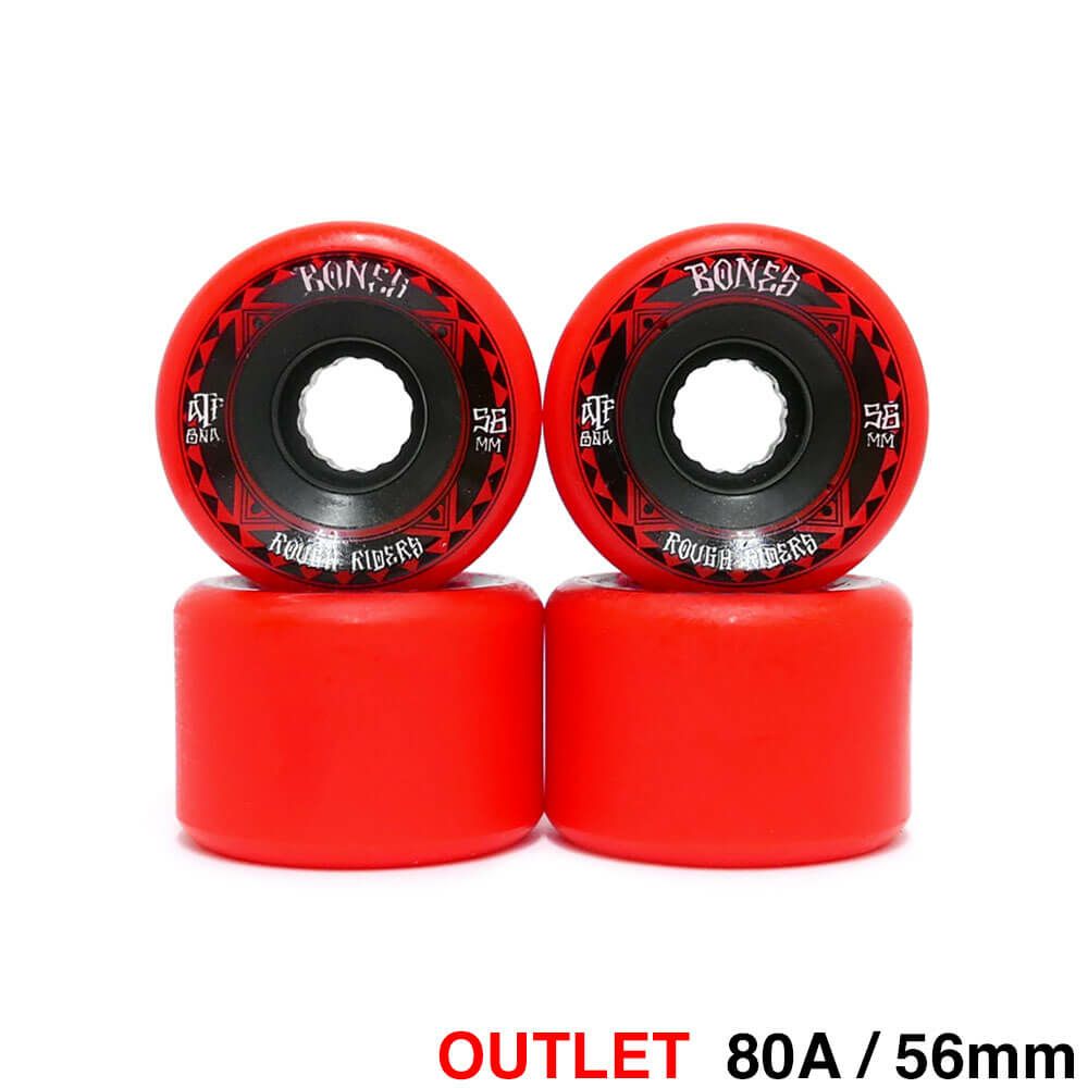 クルージング用 BONES SOFT WHEEL ボーンズ ソフトウィール ATF ROUGH RIDERS RUNNERS 赤 56mm