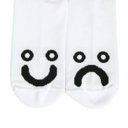 POLAR SOCKS ポーラー ソックス 靴下 HAPPY SAD LONG WHITE 4