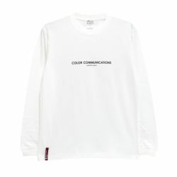 COLOR COMMUNICATIONS LONG SLEEVE カラーコミュニケーションズ ロングスリーブTシャツ HP HEADER WHITE 